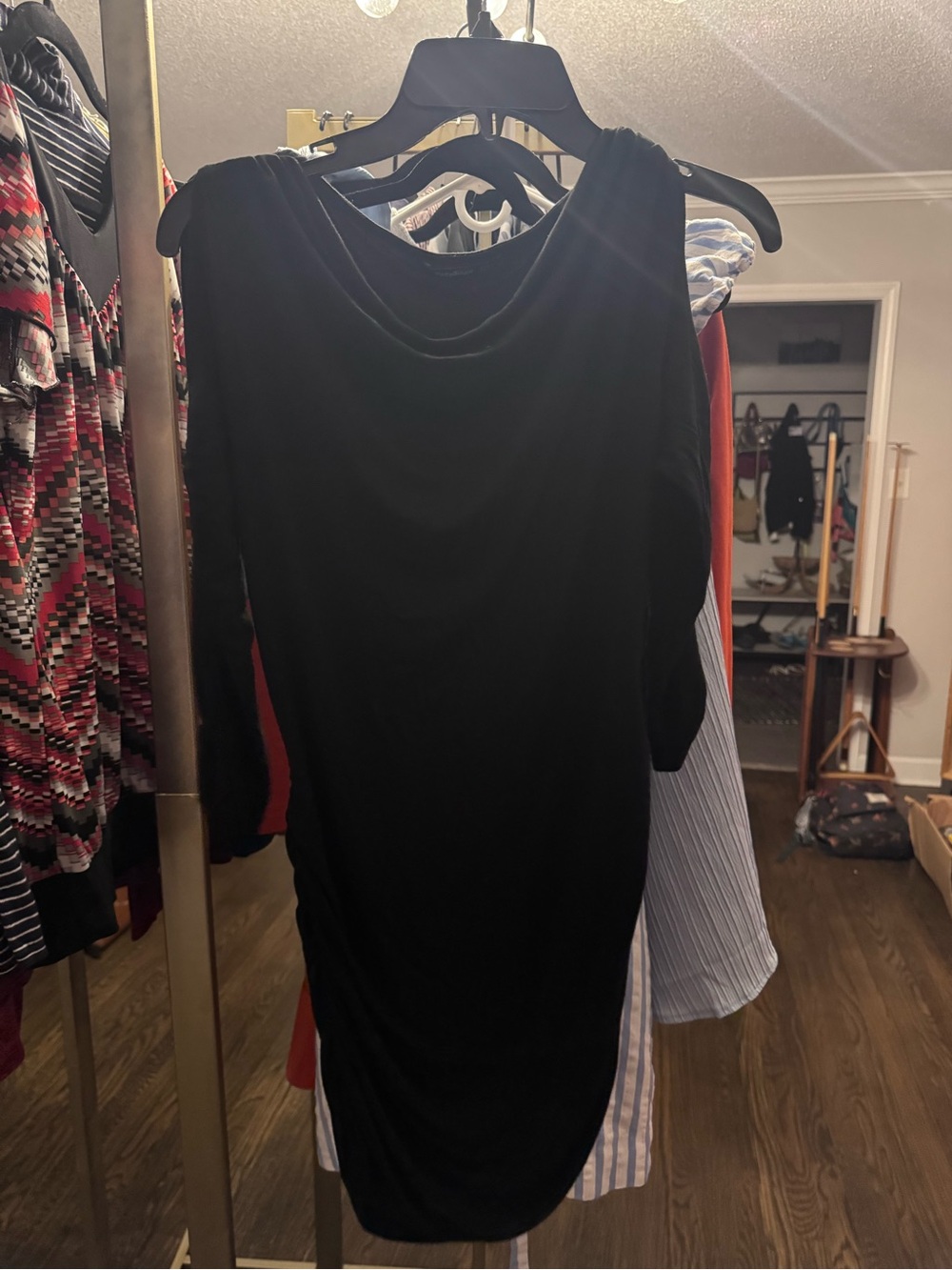 PattyBoutik Black Knit Top with Crew Neck